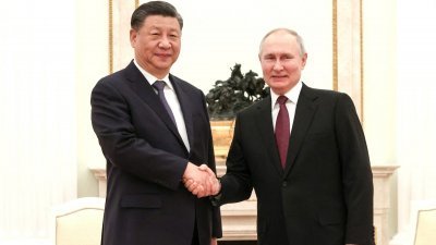2023年3月20日，中国国家主席习近平与俄罗斯总统普京在莫斯科克里姆林宫会晤。（图取自俄罗斯总统新闻处/路透社档案照）