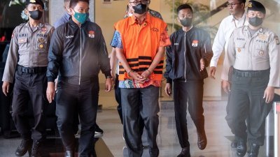 2023年4月3日，高级税务官员拉斐尔在印尼雅加达因腐败指控被印尼反腐败机构逮捕。（图取自Antara Foto/路透社档案照）