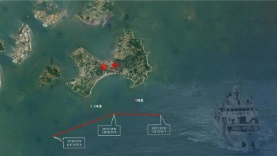 中国海警公布福建海警舰艇编队执法巡查路线。（图取自中国海警微信公众号）
