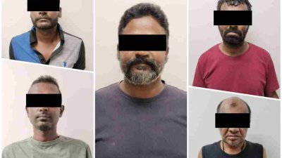 61岁印裔男子遭人谋杀，警方随后逮捕5名涉案男子助查。