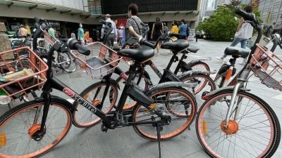 SG Bike宣布退出共享脚踏车市场，其经营执照今年4月30日到期后，不再更新。 （档案照）