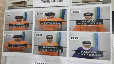 警方逮捕涉嫌假贷款诈骗案的5名本地男子及1名泰国女子。