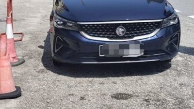 电召车司机在油站休息期间突然倒地。（图取自社交媒体）