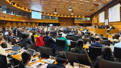 联合国属下的国际原子能机构（IAEA）3月理事会于当地时间周一，在维也纳国际中心开幕。（图取自中国常驻维也纳代表团/中新社） 