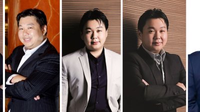 杨忠礼机构今日宣布最新一轮高层人事任命；左起为杨恭贤、杨佩倪、杨佩婷、杨佩贤，以及杨恭威。