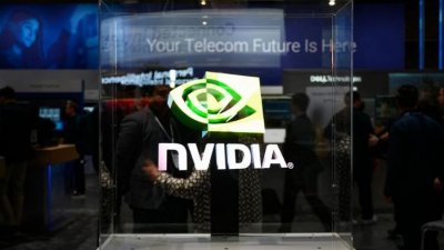 即使传出中国科技巨头向英伟达（Nvidia）下单购买总值逾350亿美元的晶片，英伟达股价仍未明显走高。（图取自法新社）